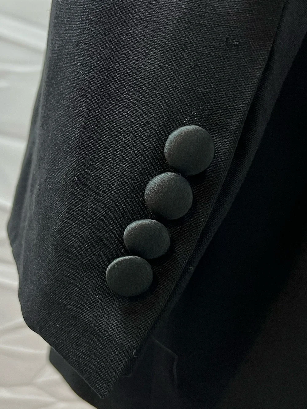 Men’s 44L Ralph Lauren Chaps Vintage Black Wool Satin Lapel Tuxedo Jacket